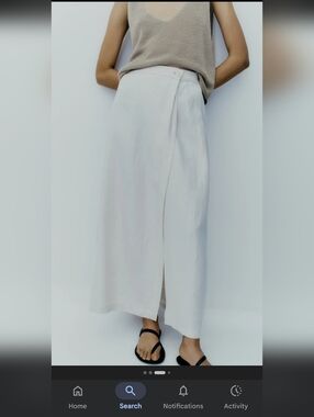 Cordera Linen Wrap Maxi Skirt